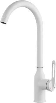 Смеситель для кухни HAIBA HB40830-8, нержавеющая сталь, белый