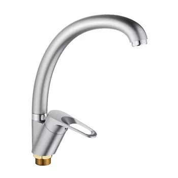 Смеситель для кухни HAIBA HB4313-1, латунь, сатин