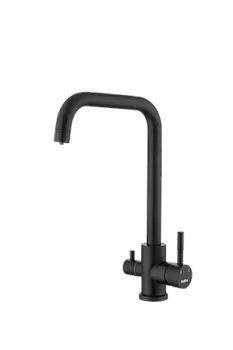 Смеситель для кухни HAIBA HB43829-7 с подключением фильтра, нержавеющая сталь, черный