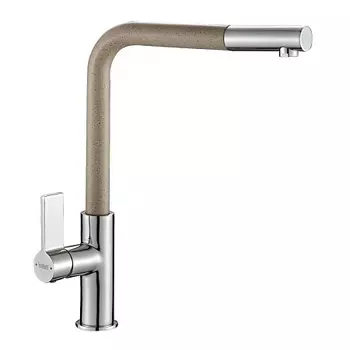 Смеситель для кухни HAIBA HB70501-14, латунь, хром/бежевый