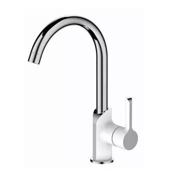 Смеситель для кухни HAIBA HB70805-8, латунь, белый/хром