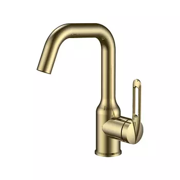 Смеситель для раковины HAIBA HB10825-5, нержавеющая сталь, золото