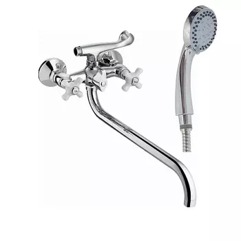 Смеситель для ванны HAIBA HB2018, длинный излив, латунь, хром