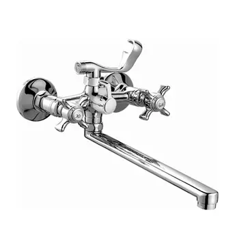 Смеситель для ванны HAIBA HB2124, длинный излив, латунь, хром