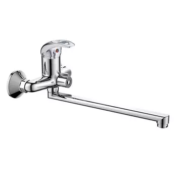 Смеситель для ванны HAIBA HB2203, длинный излив, латунь, хром