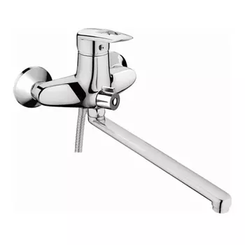 Смеситель для ванны HAIBA HB2207, длинный излив, латунь, хром