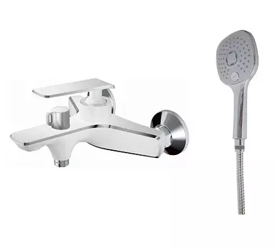 Смеситель для ванны HAIBA HB60548-8, латунь, белый/хром