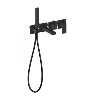 Смеситель для ванны скрытого монтажа TIMO Selene 2014/03YSM черный матовый