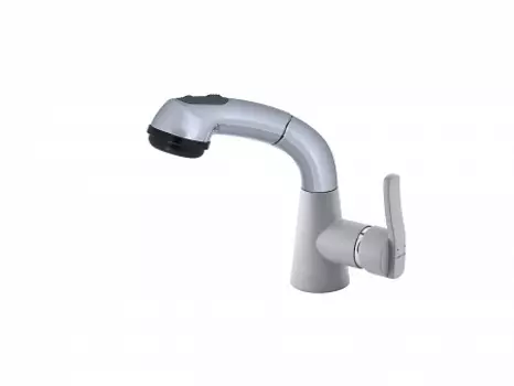 Смеситель EWIGSTEIN для кухни Боковой с выдвижной лейкой D-40 mm (серый металлик)