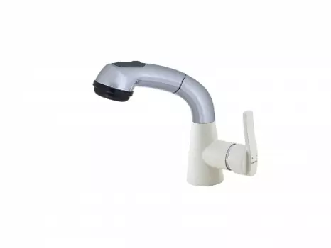 Смеситель EWIGSTEIN для кухни Боковой с выдвижной лейкой D-40 mm (крем)