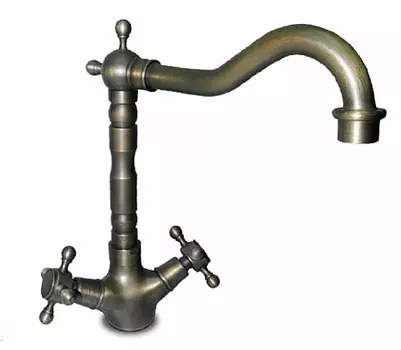 Смеситель GranFest для кухни Ретро двухвентильный (бронза)