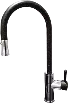 Смеситель GranFest для кухни Выдвижная лейка U-обр. D-35 mm (черный)