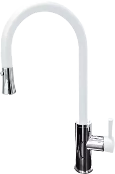 Смеситель GranFest для кухни Выдвижная лейка U-обр. D-35 mm (иней)