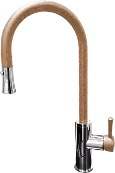 Смеситель GranFest для кухни Выдвижная лейка U-обр. D-35 mm (терракот)