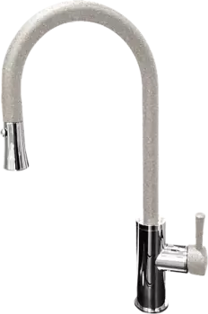 Смеситель GranFest для кухни Выдвижная лейка U-обр. D-35 mm (серый)