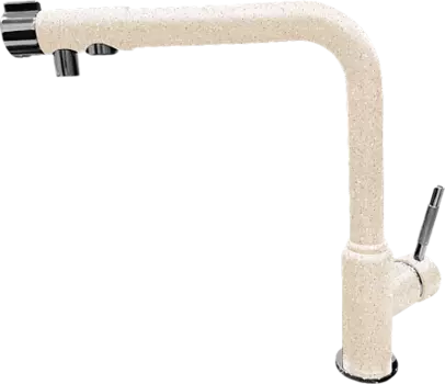 Смеситель GranFest Г-обр. с краном питьевой воды D-35mm (бежевый)