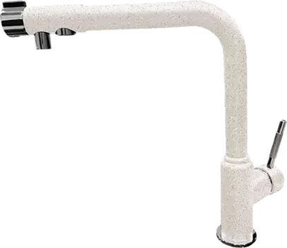 Смеситель GranFest Г-обр. с краном питьевой воды D-35mm (белый)