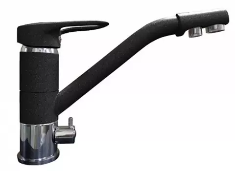 Смеситель GranFest с краном питьевой воды D-40mm (черный)