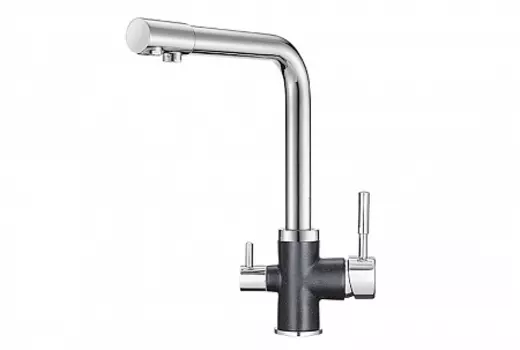 Смеситель Granula GR-3015 шварц для кухни