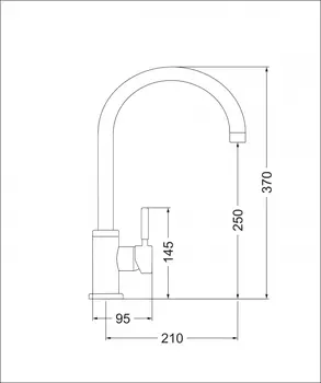 Смеситель кухонный EMAR 3004 ЕС - 3004