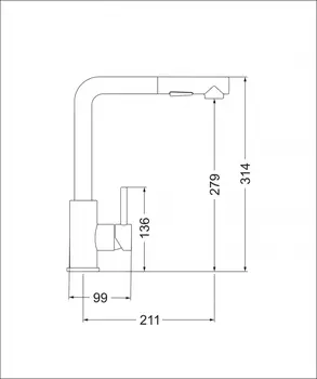 Смеситель кухонный EMAR 3010