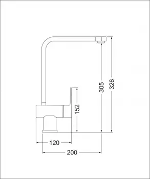 Смеситель латунный в мойку EMAR 3014