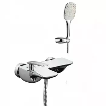 Смеситель Lemark Bellario LM6802C для ванны с монолитным изливом, настенный, хром