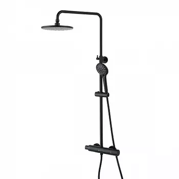Смеситель Lemark Bronx LM3770BL для душа термостатический с верхней душ. лейкой "Тропический дождь",