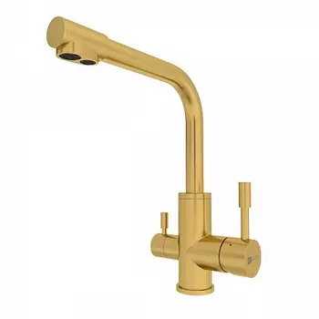 Смеситель Lemark Expert LM5061G для кухни, золото