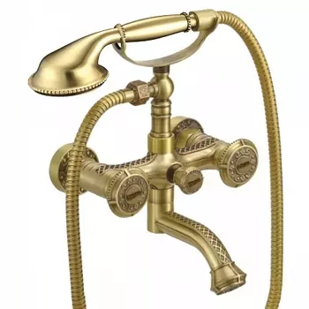 Смеситель Lemark Jasmine LM6614B для ванны с коротким поворотным изливом, бронза