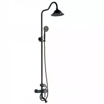 Смеситель Lemark Jasmine LM6662O для ванны с верхней душ. лейкой "Тропический дождь", поворотный изл