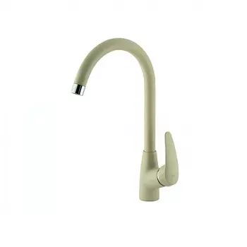 Смеситель Lemark Linara LM0405PBG для кухни с высоким поворотным изливом, бежевый