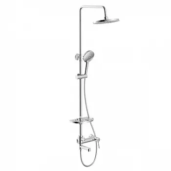 Смеситель Lemark Minima LM3862C для ванны и душа с верхней душевой лейкой "Тропический дождь", хром