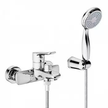 Смеситель Lemark Selena LM0812C для ванны, с коротким изливом, дивертор с кер. пласт., хром