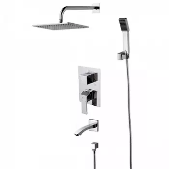 Смеситель Lemark Unit LM4522C для ванны и душа встраиваемый с дополнительной 1-функц. лейкой, хром