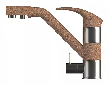 Смеситель Polygran кухонный ДУО (Терракот №307)-цвет снят с производства