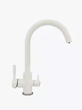 Смеситель Polygran кухонный Элара Дуо (Белый хлопок №36)