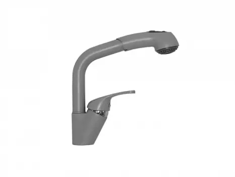 Смеситель Polygran кухонный Высокая Лейка (серый №14)