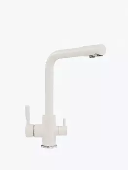 Смеситель Polygran кухонный Высокий Дуо (Белый хлопок №36)