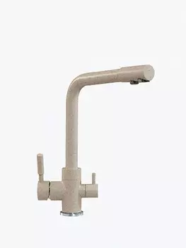 Смеситель Polygran кухонный Высокий Дуо (Песочный №302)