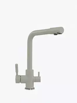 Смеситель Polygran кухонный Высокий Дуо (Серый №14)