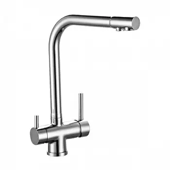 Смеситель Rossinka Z40-25 для кухни (40 мм) с подключением к фильтру с питьевой водой, хром