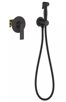 Смеситель Timo Anni 2789/03SM встроенный с гигиеническим душем, черный матовый