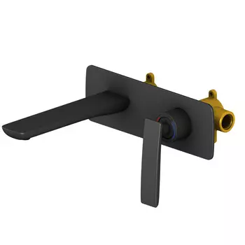 Смеситель Timo Helmi 4071/03SM для раковины встроенный, черный матовый