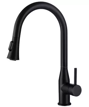 Смеситель Timo Saona 2336/03FL с выдвижной лейкой, черный