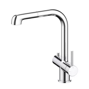 Смеситель Timo Saona 2346/00FL для кухни с подключением фильтра и выдвижной лейкой, хром
