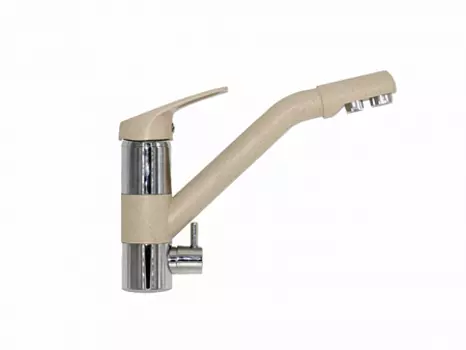 Смеситель TOLERO кухонный ДУО (бежевый №101)-цвет снят с производства