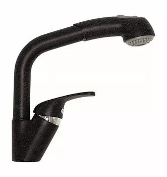 Смеситель TOLERO кухонный Высокая Лейка (черный №911)