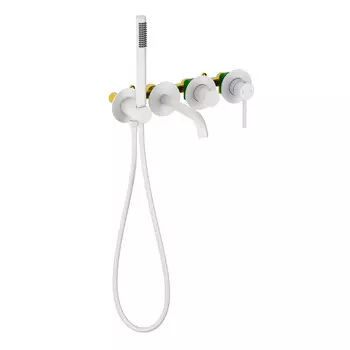 Смеситель встроенный для ванны с душем Timo Saona 2314/16YSM белый матовый