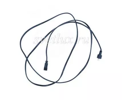 Соединитель 2м для Нитей 24В без Возможности Управления, Провод Черный Каучук, IP65